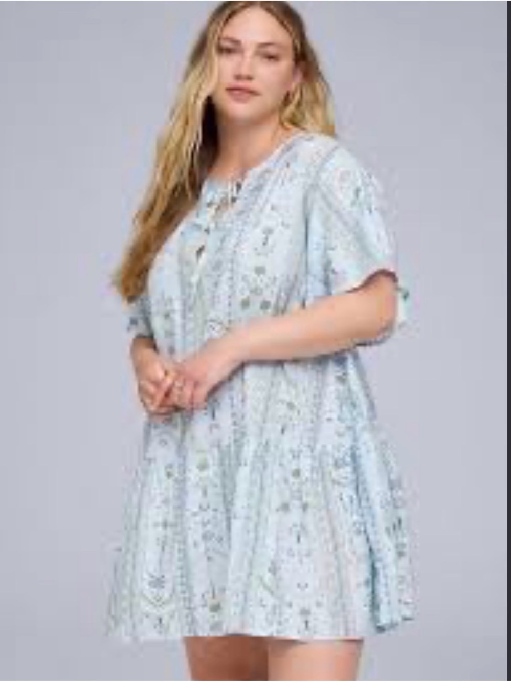 NWT Torris belle isle popover mini dress Carolina palms 1X